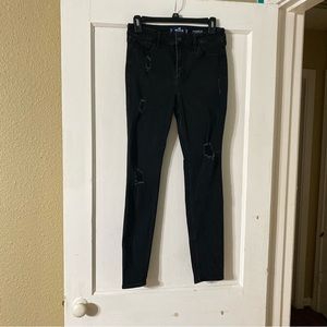 Hollister high rise super skinny black jeans